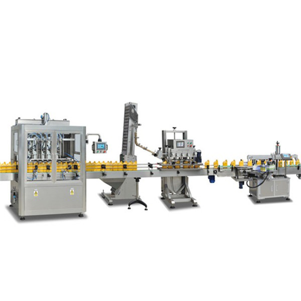 Equipo de embotellado automático de aceite de oliva de tipo lineal